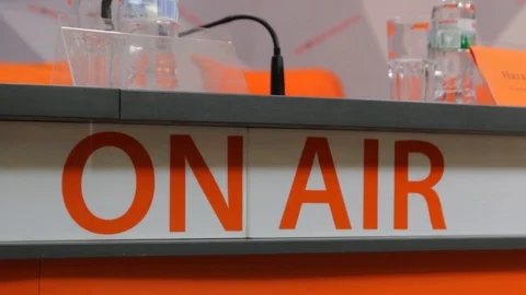 On Air Sign In Studio Stock Footage 101348978