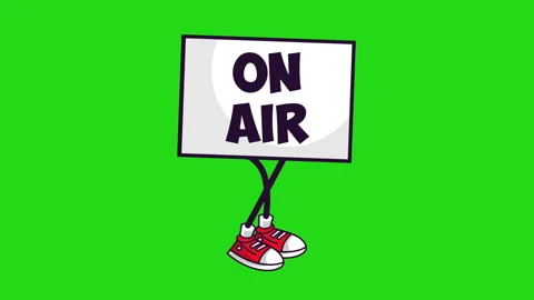 On air sign walking animation. Stock Footage 255374435