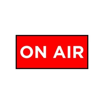 On air signage board Stock Illustration