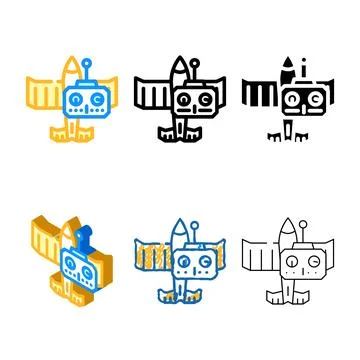 Air simulation color icon types vector Stock Illustration
