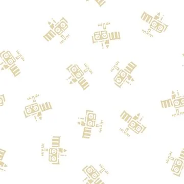 Air simulation glyph vector seamless pattern Stock Illustration