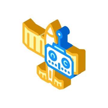 Air simulation isometric icon vector illustration Stock Illustration