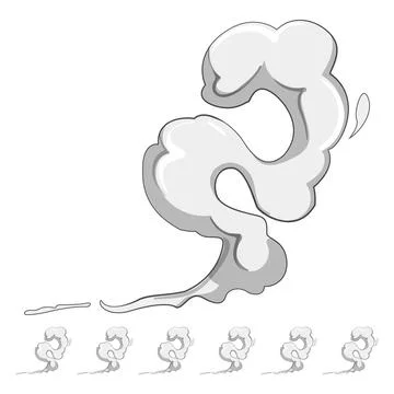 Air smoke cloud cartoon vector graphic 스톡 일러스트