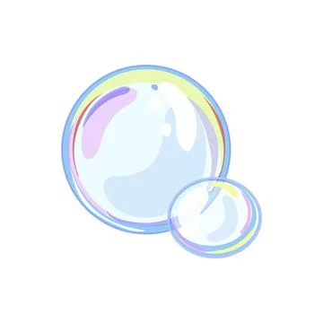 Air soap bubbles cartoon vector illustration Stock Illustration