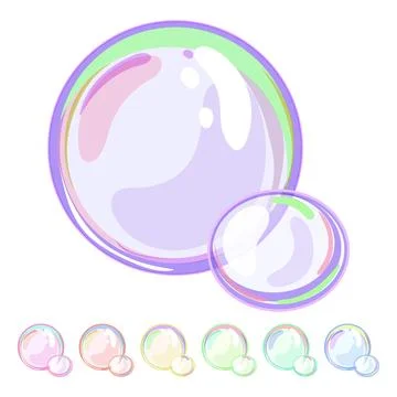 Air soap bubbles cartoon vector graphic 스톡 일러스트