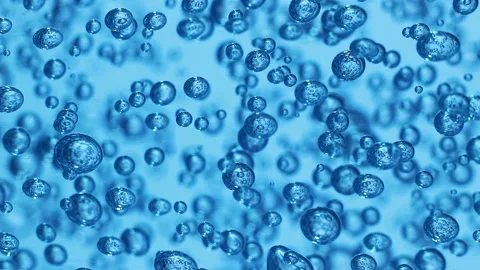Air spheres inside thick liquid Stock Footage 155551645