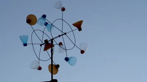 Air spinner art object 4K Stock Footage 156396784