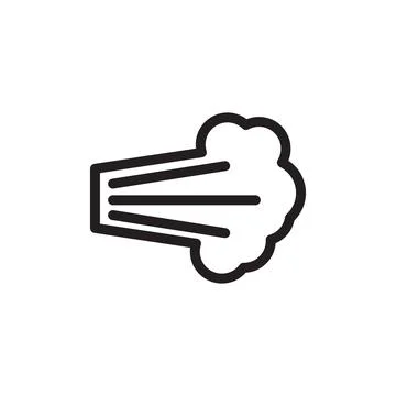 Air spray cloud icon Black line art vector logo Stock Illustration