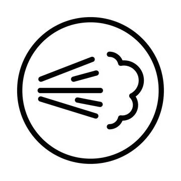 Air spray cloud icon design in filled and outlined style Stock Illustration