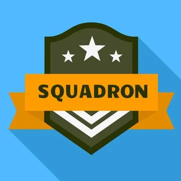 Air squadron logo, flat style Stock Illustration