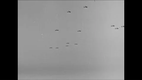 Air squads meet up to form a combat wing. Stock Footage 89629270