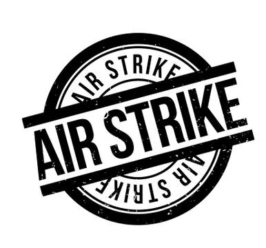 Air Strike rubber stamp Stock Illustration