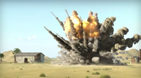 Air strike on terrorists Stock Footage 49548298