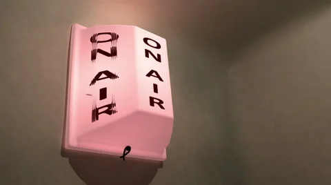 On Air Studio Lamp Stock Footage 1012932