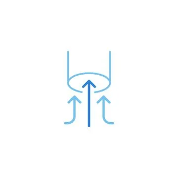 Air suction vector icon logo design Stock Illustration