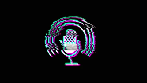 On Air symbol on analog screen modern glitch Stock Footage 229950254