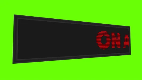 On air text on light board.4K video.Looping footage Video stock 144622887