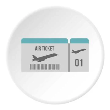 Air ticket icon circle Stock-Illustration
