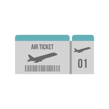 Air ticket icon, flat style Stock-Illustration