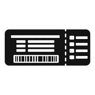 Air ticket icon simple vector. Plane pass Stock Illustration