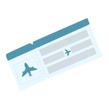 Air ticket on a white background in flat style Stock Illustration