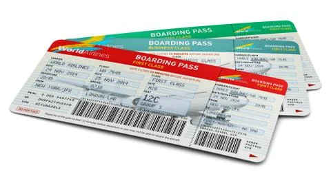 Air tickets Stock Illustration