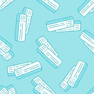 Air tickets seamless doodle pattern, vector color illustration Illustrazione stock
