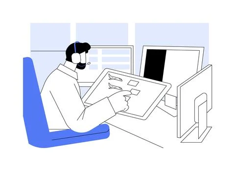 Air traffic control abstract concept vector illustration. Stock Illustration