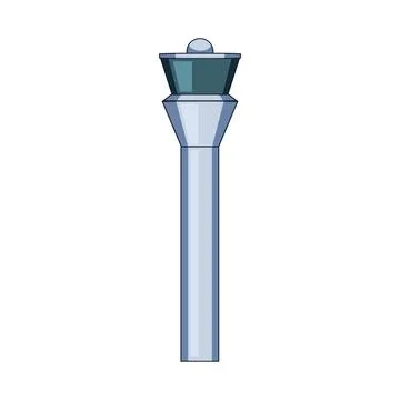Air traffic control tower coordinating flight operations Ilustración de archivo