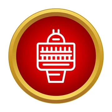 Air traffic control tower icon for airport navigation Ilustración de archivo