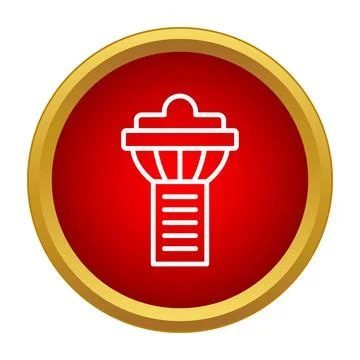 Air traffic control tower icon vector symbol Ilustración de archivo