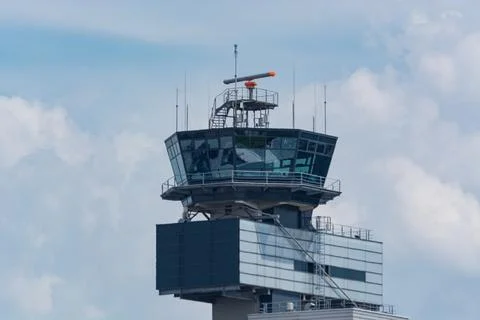 Air traffic control tower Stock Photos