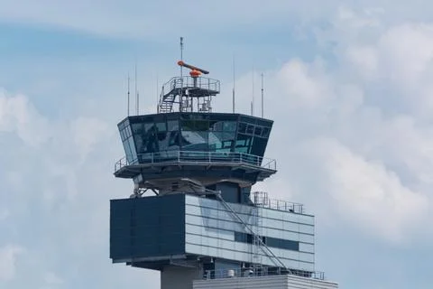 Air traffic control tower Stock Photos