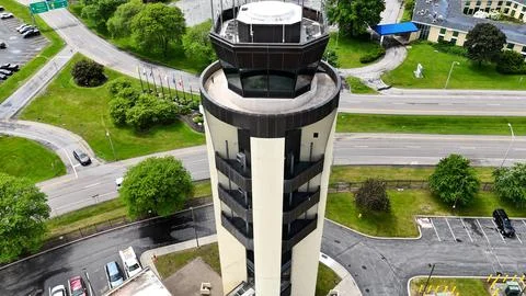Air Traffic Control Tower - Syracuse Hancock Airport Foto stock