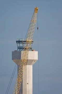 Air traffic control tower under construction Stock Photos