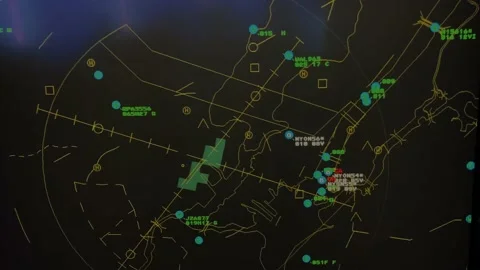 Air Traffic Control view of RADAR display at Newark International Airport (RARE) Stock Footage 228693300
