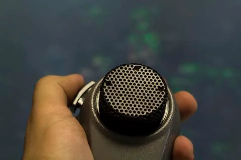 Air traffic controller and microphone Stock-Fotos