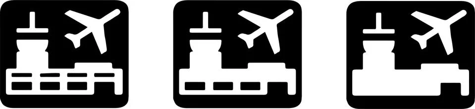 Air traffic controller center vector illustration isolated on background Stock Illustration