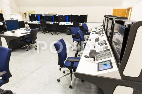 Air Traffic Services Authority controller's desk Stock Photos