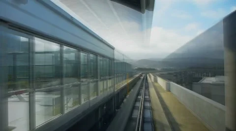 Air Train Warp Timelapse Stock Footage 10714627