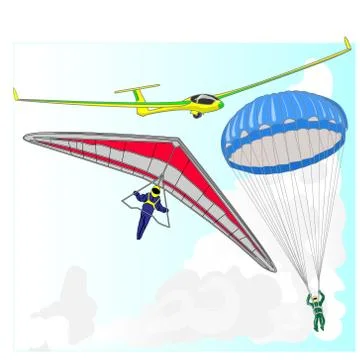 Air transportation vector set Stock Illustration