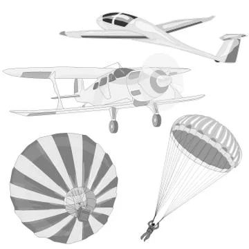 Air transportation vector set 스톡 일러스트