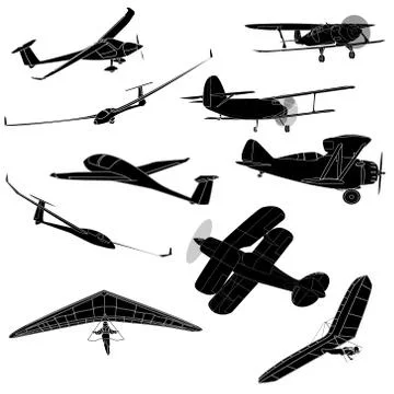 Air transportation vector set Stock Illustration