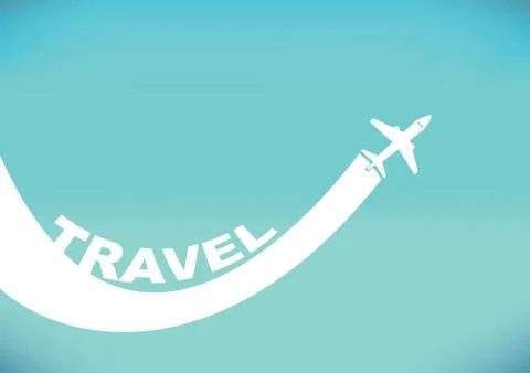 Air Travel Vector Background Illustrazione stock