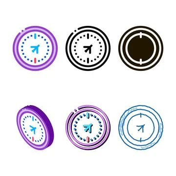 Air variations navigation compass icon vector outline Ilustración de archivo