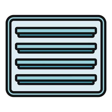 Air ventilation conditioning system duct grille icon Ilustración de archivo