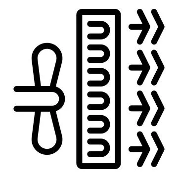 Air ventilation technology icon outline vector. Conditioning installation イラスト素材