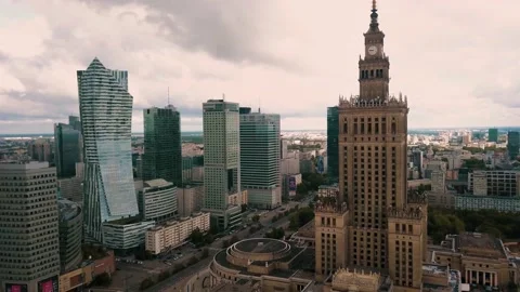Air view in city centre Stock-Footage 197054277