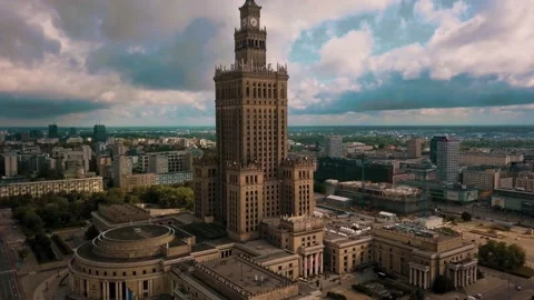 Air view in city centre Stock Footage 197054396