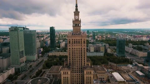 Air view in city centre Stock Footage 197054407